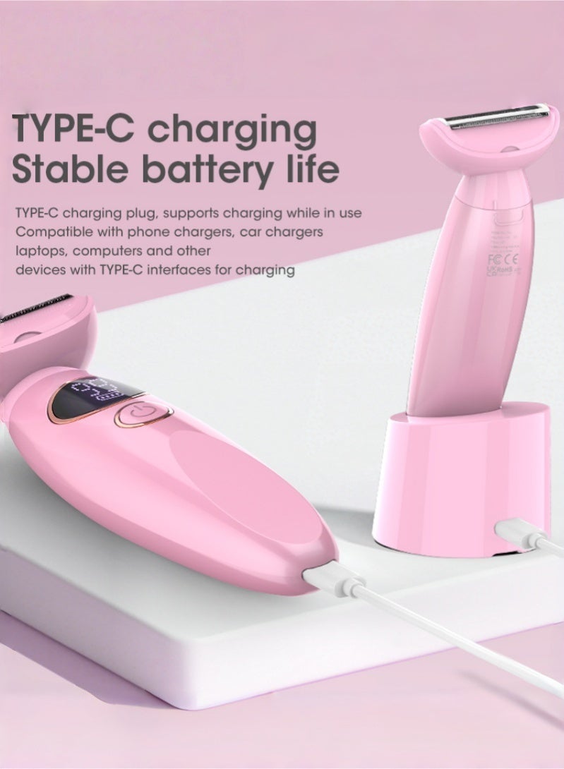 Bolivia's 5 in 1 Facial Hair Remover for Women - Painless Epilator & Shaver for Full Body, Face, Eyebrow & Sensitive Areas -Includes 5 Replacement Heads, LED Light, USB Rechargeable - Image 5